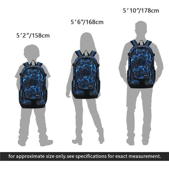 "Lightweight School & Travel‎ Backpack with Laptop Compartment for Men & Women" - Picture 5 of 8